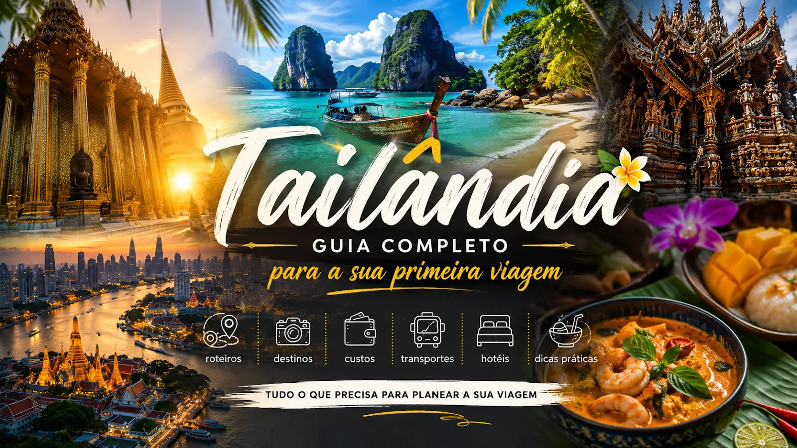 Organize a sua viagem: Guia completo da Tailândia Guia para organizar uma viagem pela Tailândia sem agência