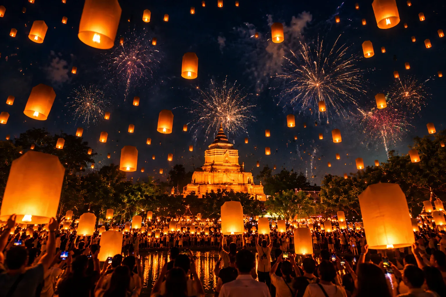 Ano Novo em Chiang Mai, Tailândia